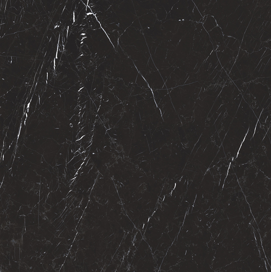 Nero Marquina: diepzwart marmer met fijne witte aders